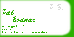 pal bodnar business card